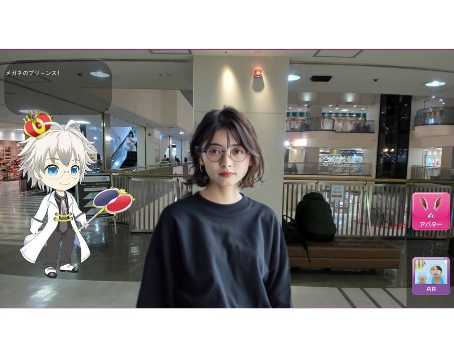 メガネのプリンス 様 メガネフレームフィッティングAIサイネージ